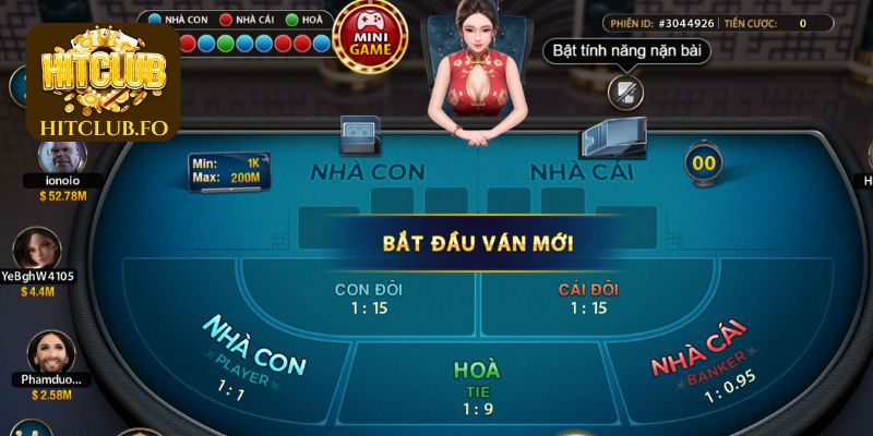 Cách chơi đánh bài Baccarat